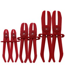 6x Schlauchklemmzangen Satz Abklemmzangen Schlauchklemmen-Zange Set - Rot DHL