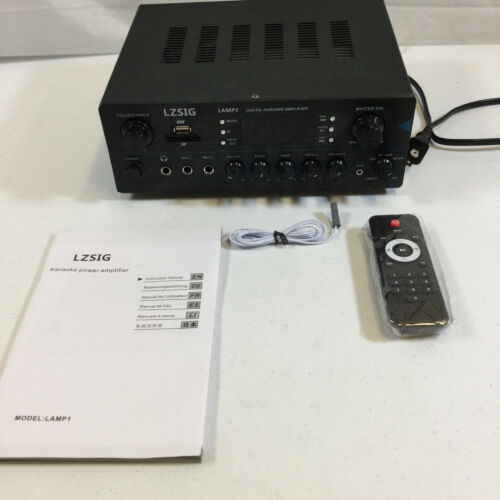 LZSIG Lamp1 Black Bluetooth 5.0 Home Audio Amplifier Stereo Receivers Used - Afbeelding 1 van 4