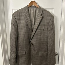 Men's Ralph Lauren Ralph Silk/Wool /Linen Gray/Tan Plaid Sport Blazer