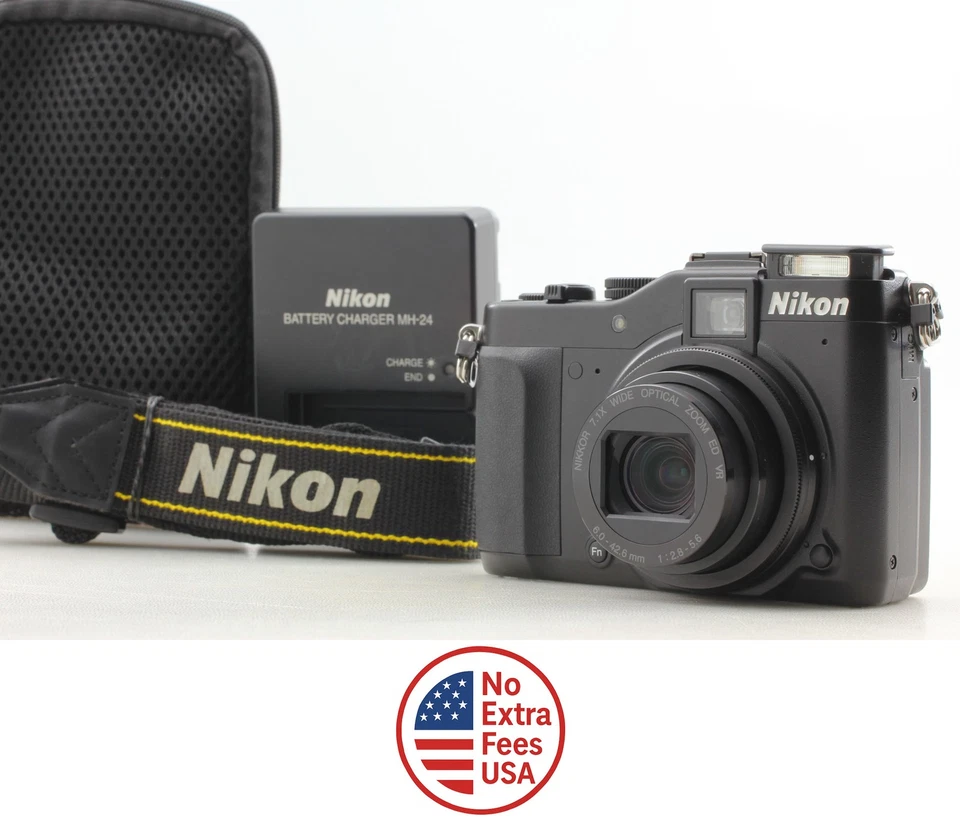 [NEUWERTIG mit Tasche] Nikon Coolpix P7000 schwarz 10.1MP Kompakt Digitalkamera aus JAPAN