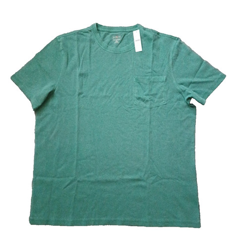 J.Crew, J Crew Orsman T Shirt Mens XL Green Pale Peacock Vintage Jersey Pocket Tee NWT
