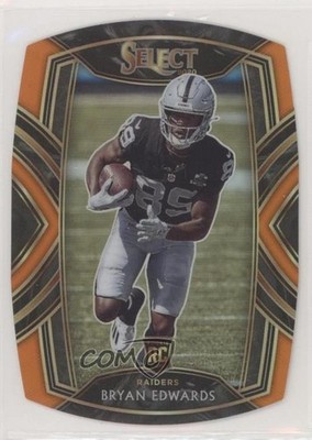 2020 Panini Select Club Level Orange Prizm Die-Cut Bryan Edwards Rookie RC 7bf