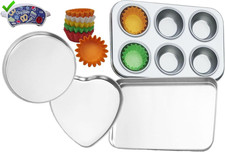 Deluxe Pan Set Compatible with Easy Bake Ultimate Oven Includes 60 Cupcake Lin