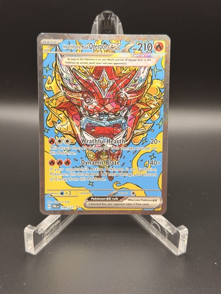 2025 Pokemon Sv: Prismatic Evolution- Hearthflame Mask Ogerpon ex 148 - NM