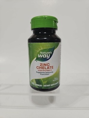 Nature's Way Zinc Chelate 30mg 100 Capsules EXP: 01/31/2028