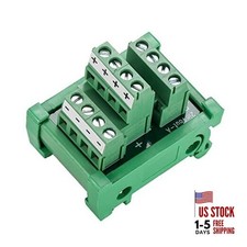 Terminal Blocks Module, 25A DIN Rail Mounting Terminal Block Power 2 in 4 Out