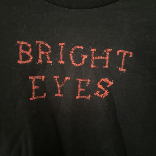 Vintage 2000s Bright Eyes emo folk band shirt black sz S mens 16x25.5 - Picture 2 of 3