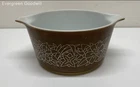 Pyrex Vintage Woodland Brown 473b Casserole Dish 1L 1978