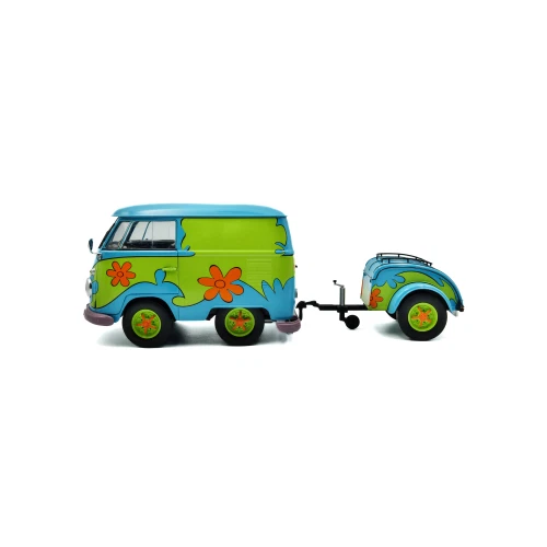 VOLKSWAGEN T1 VAN KOOL COMBI "GHOSTHUNTERS" WITH TRAILER 1950-2024 1:18 Solido M - Immagine 3 di 4