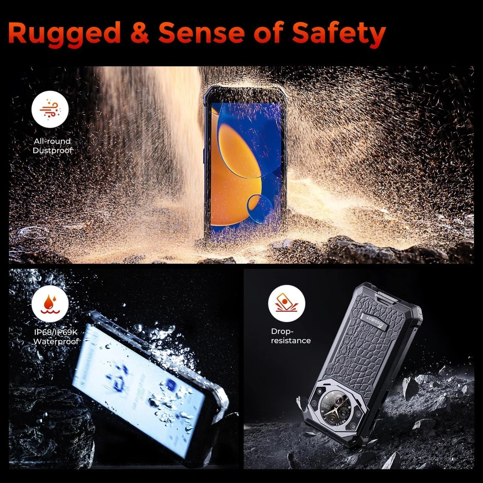 Smartphone Rugged FOSSiBOT F101 PRO – 10.600 mAh, IP68, 15+128 GB, Display Retro - Immagine 4 di 4