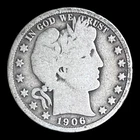 1906 Barber Silver Half Dollar, Good