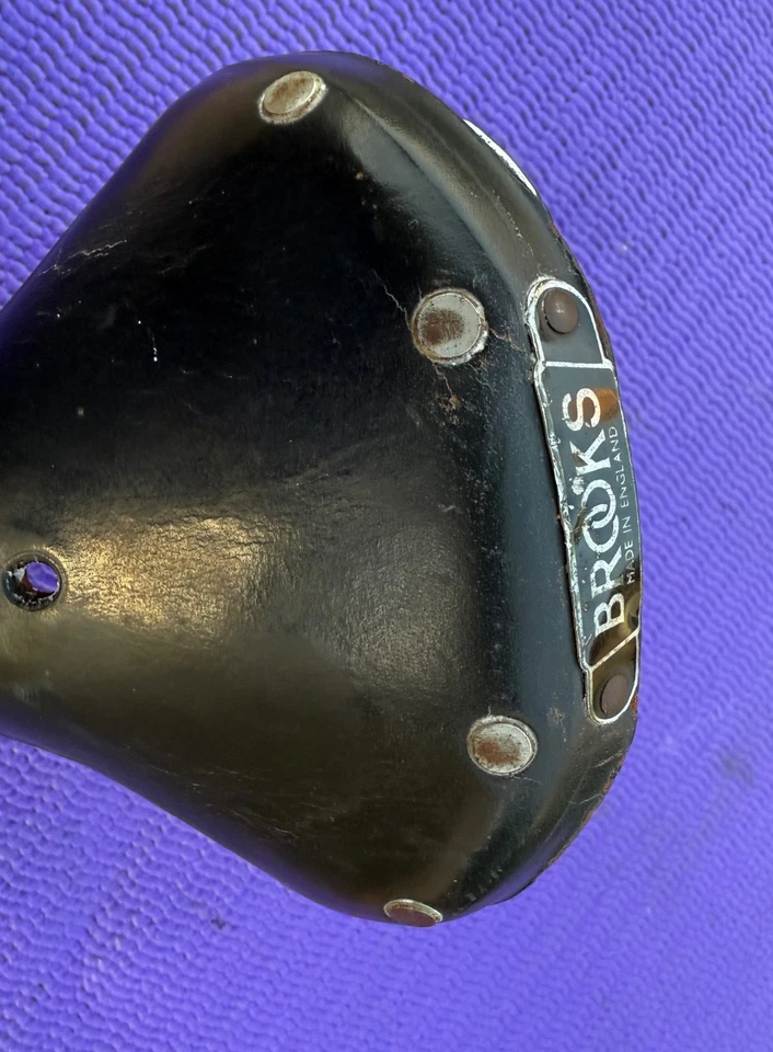 Sillín de cuero Brooks B-15 Champion estrecho B15 *Drillium* 1970 EXCELENTE√ Foto 4 de 4
