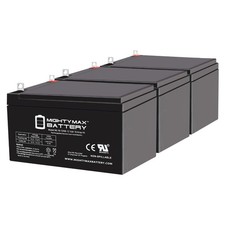 Mighty Max ML15-12 - 12V 15AH NB Terminal, Rechargeable SLA AGM Battery - 3 Pack