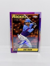 ZAC VEEN Rookie 2025 Topps Update Chrome Silver Pack Orange Refractor Auto /25