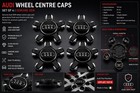 Genuine Audi Wheel Centre Caps Set Of 4 Gloss Black OEM 4F0601165N Brand New