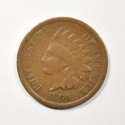 1866 INDIAN HEAD CENT ~ BOLD VF VERY FINE PROBLEM-FREE!