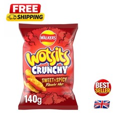 Wotsits Crunchy Sweet & Spicy Crisps 140g – Perfect for Sharing Moments