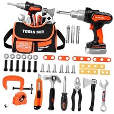 Kids Tool Sets with Portable Bag, Toddler Tool Set with A-Kids-Tool-Bag