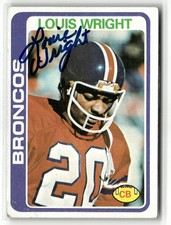 Louis Wright Rookie 1978 Topps #420 In Person Auto