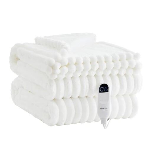  Electric Blanket - Thick Striped Flannel Electric Blanket, 