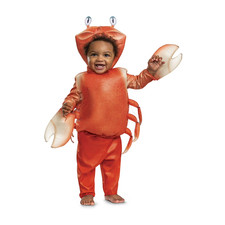 Disney Little Mermaid Sebastian Crab Costume With Claws Infant 6-12M Halloween