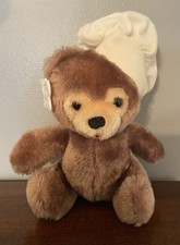 Vintage Russ Berrie Teddy Bear Wearing Chef Baker's Hat Item 768