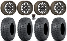 Valor V14 15" Wheels Root Beer 30" Terra Hook Tires Kawasaki Mule Pro FXT  KRX