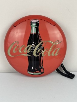 VTG 1996 Coca Cola Blinking Disc Telephone Neon Lights Works