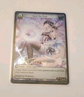 Grand Archive TCG Ascent Worlds Path of Silver Promo Seal the Past