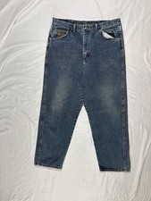 Vintage Wrangler Hero Loose Fit Carpenter Denim Jeans 38x30 Made In USA