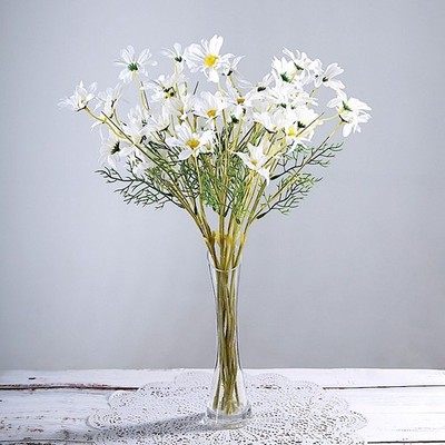 WHITE 6 Bushes 20'' SILK ARTIFICIAL DAISY FLOWERS Sprays Wedding Party Supplies