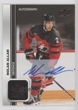2023 Team Canada Juniors Men's U-20 Black Signatures 2/5 Nolan Allan #2 Auto 7ez