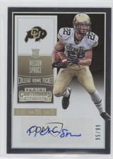 2016 Contenders Draft Picks College Bowl Ticket 95/99 Nelson Spruce Auto 3c4