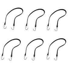 6 Pack 41" Heavy Duty Natural Rubber Tarp Straps Tarp Tie Down Bungee Cords