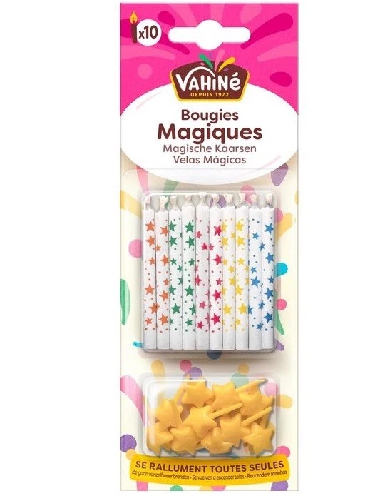 VAHINE bougies magiques pour gâteau d'anniversaire - se rallument toutes seules - Photo 1/1