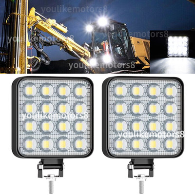 Led Headlamp Flood Beam Work Lights Fit Case,Gehl,Caterpillar Industrial x2pcs