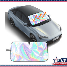 Universal Windshield Sun Shade Cover 59x31 Foldable Pouch Cars And Small Suvs
