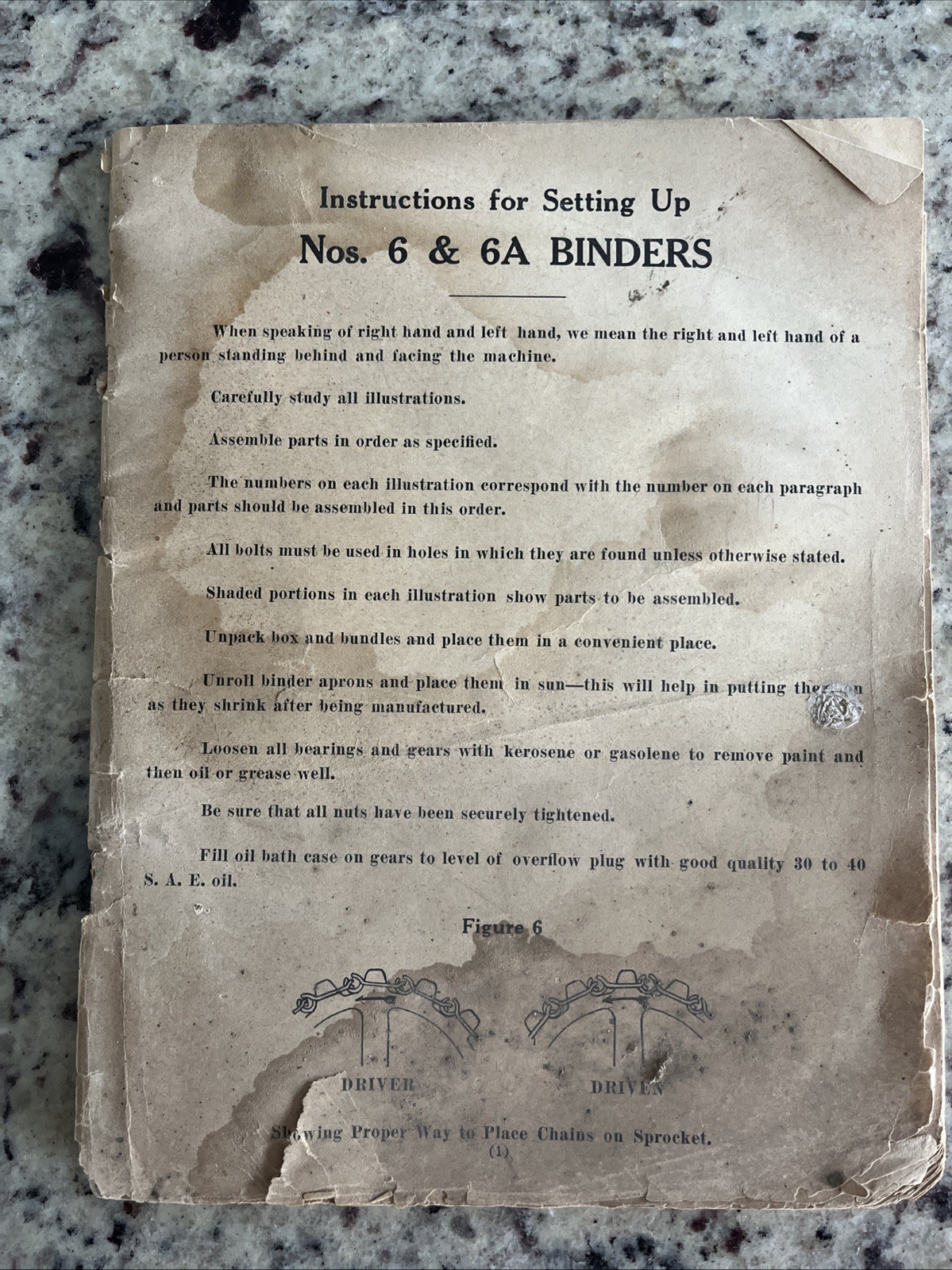 Antique IH McCormick-Deering Horse Drawn No6 & 6A Corn Binders Owners Guide Book