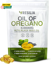 Softgels with Black Seed Oil 6000Mg   Organic Oregano Oil Capsules for Immune 