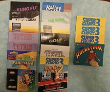 Lot of 60 Vintage Video Game Manuals NES Game Boy N64 SNES OEM Booklets Only