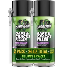 Sprayman Gaps & Cracks Filler Foam - 12oz    2 Pack - Straw Use