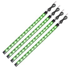Ym E-bright Green Led Strip Lights For Cars 10.6 Inch 4-pack Green