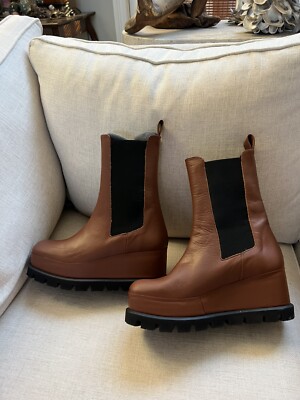 EQUITARE tan brown chestnut Boots Chunky Lug Sole Size EU 38/US 7 ophecia nwob