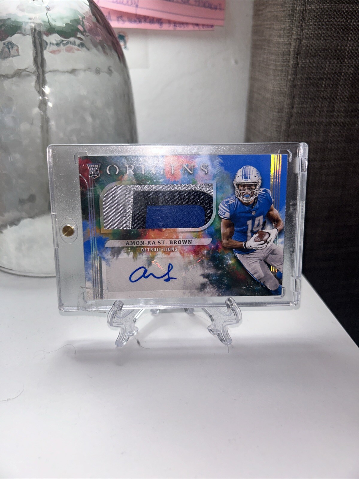 AMON RA ST BROWN RPA/49! SICK PATCH&CARD. PANINI ORIGINS