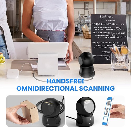 Eyoyo Omnidirectional 2D QR Code USB Desktop Barcode Scanner for POS Library - Picture 10 of 11
