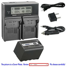 Kastar Battery LCD Dual Fast Charger for AG-VBR59 VBR59G Panasonic AJ-UX90 UX90