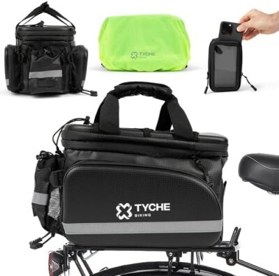 Tyche Biking Bike Trunk Bag 35L Hard Shell with Panniers Waterproof Cooler