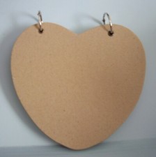 CHIPBOARD HEART ...RINGED .SCRAPBOOKING ALBUM...10 HEART SHAPED PAGES