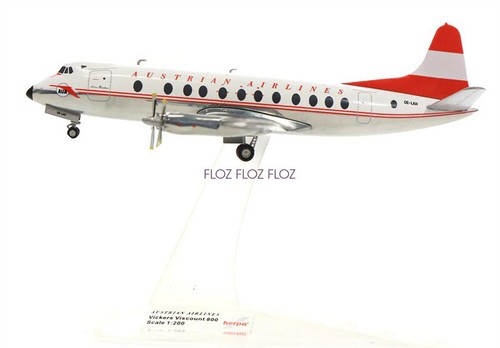 for Herpa for Austrian Airlines Vickers Viscount 800 OE-LAH 1:200 Pre-built - Picture 2 of 8