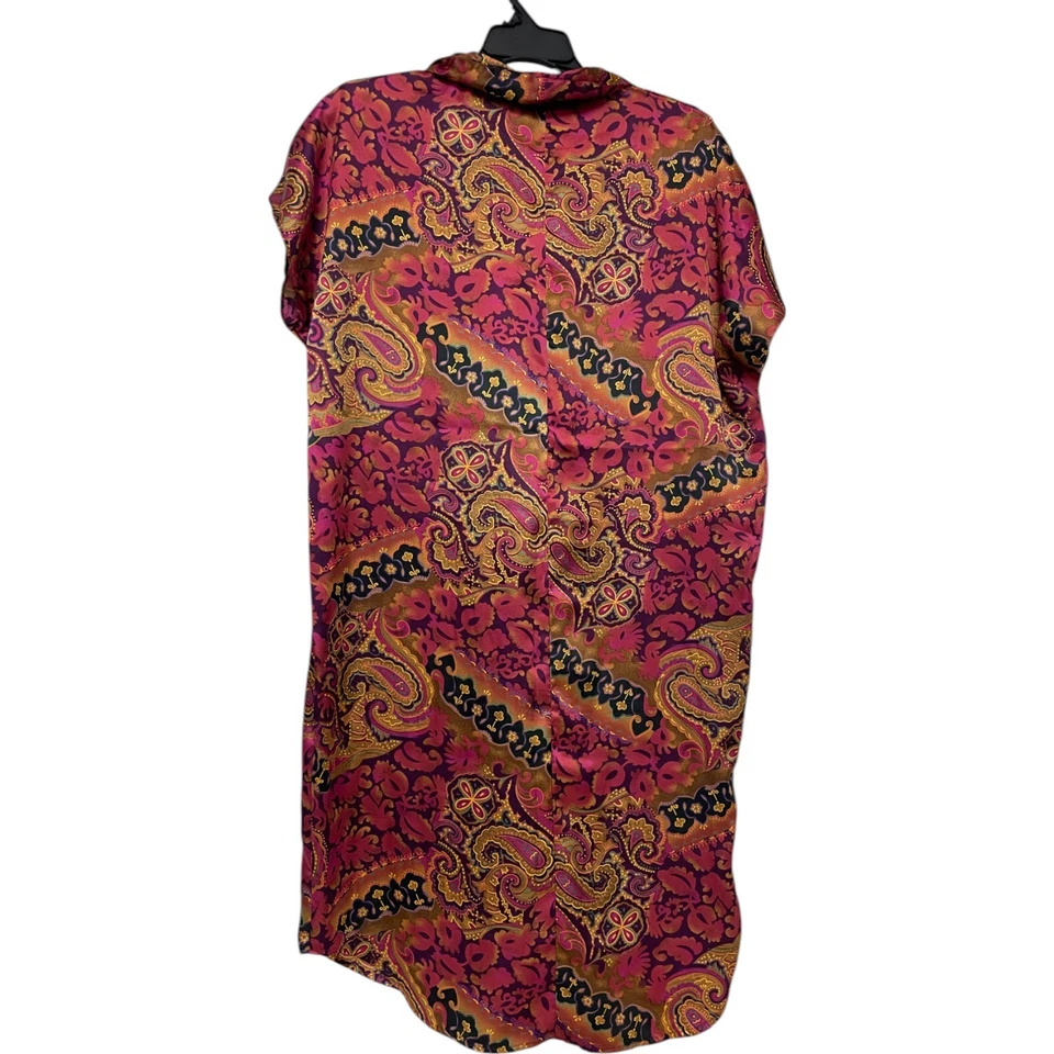 Camisa para dormir Solange para mujer multicolor cachemira satinada manga corta cambio boho XL Foto 2 de 4